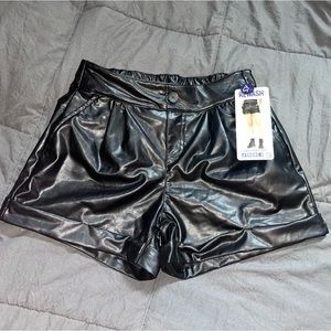 Rewash Vegan Leather Shorts
